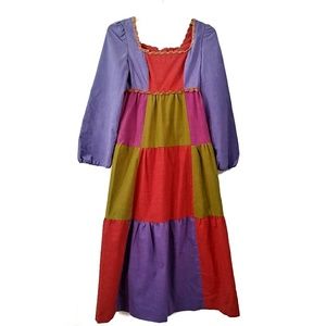 Vintage Festival Patchwork Maxi Dress